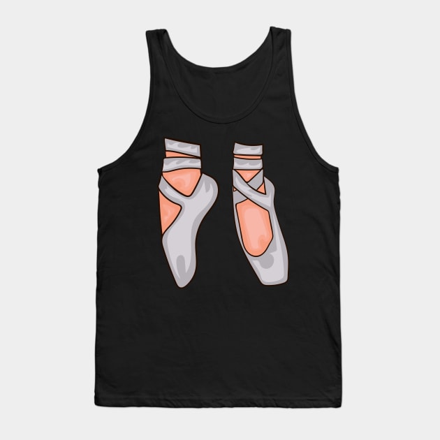 Silver Ballet Shoes Tank Top by CatsAreAmazing1
